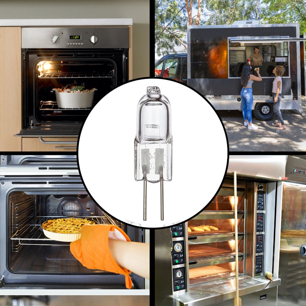 Luz de horno G4 de 20W, lámpara halógena resistente a altas temperaturas, 12V, para hornos, luces, lámparas de iluminación