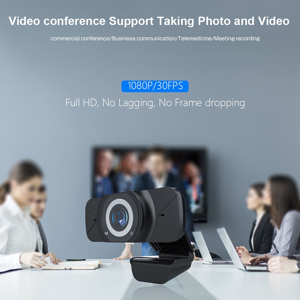 3MP 1080P HD USB Web Camera for Video Online Conference Broadcast Microphone Adjustable Angle Auto Focus Computer PC Webcam