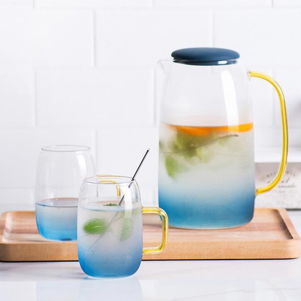 1 Pc Water Pitcher Water Karaf Water Jug Water Containers Glas Pitcher Voor Cafe Drank Thuis