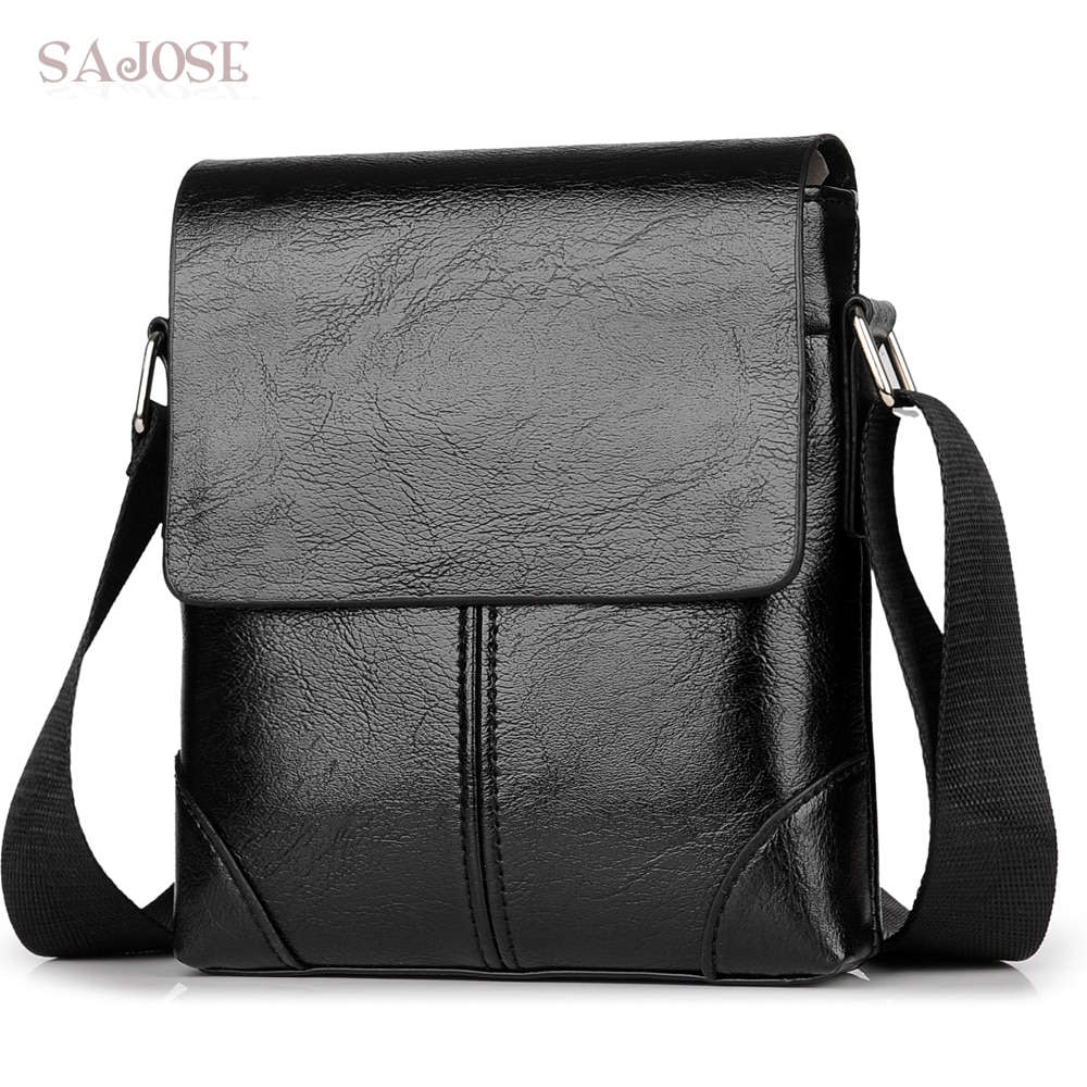 Mannen Crossbody Bag Mode Lederen Schoudertas Toevallige Zwarte Hand tas Voor Telefoon Reizen