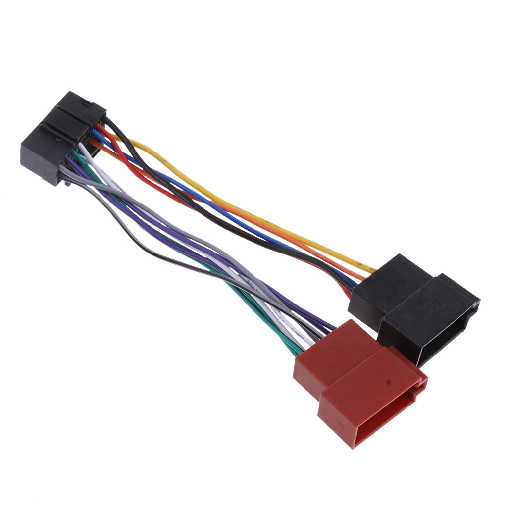 Bilradio stereokabel ledningsnetadapter 16 pin din iso hunstik til jvc-forbindelse
