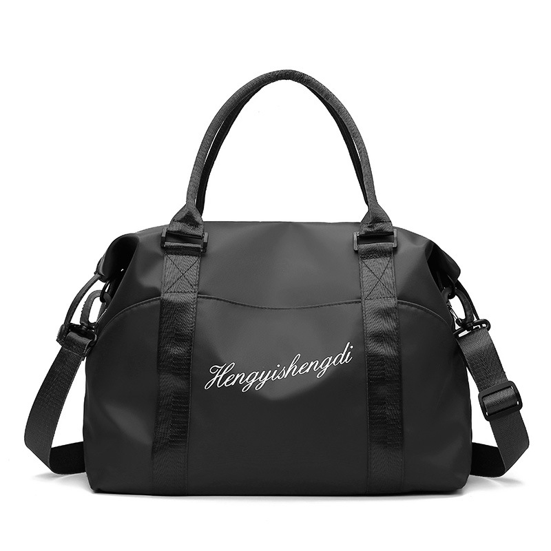 DYELJZH frauen Reisetasche Gepäck Duffle Taschen Nylon Handtaschen Beiläufige Kurze-abstand Reise Große-kapazität Reise taschen: Black Travel Bags