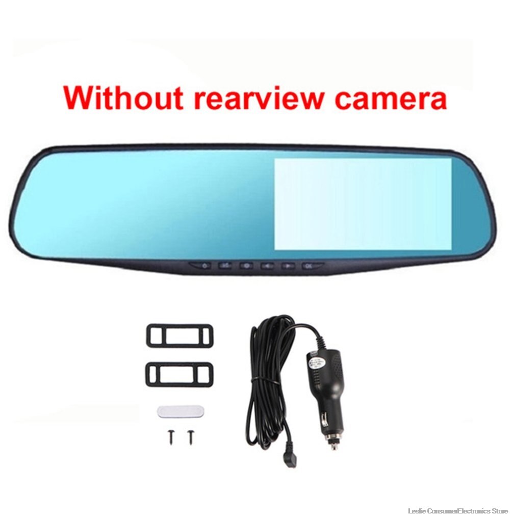 4.3 inch achteruitkijkspiegel auto dvr camera  hd 1080p auto spiegel video recorder met achteruitkijkcamera auto scherm spiegel dashcam: Zonder achteruitkijkspiegel