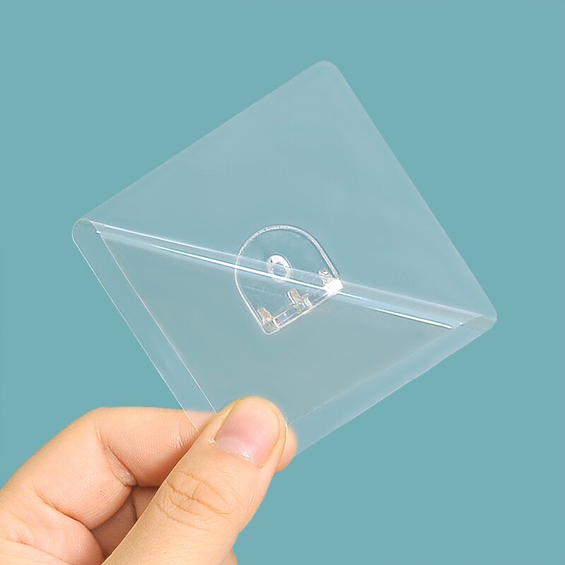 Transparent Strong Self Adhesive Door Wall Hanger Support Shelf Right Angle Support Paste Screw Hook Hanger For Kitchen Bathroom