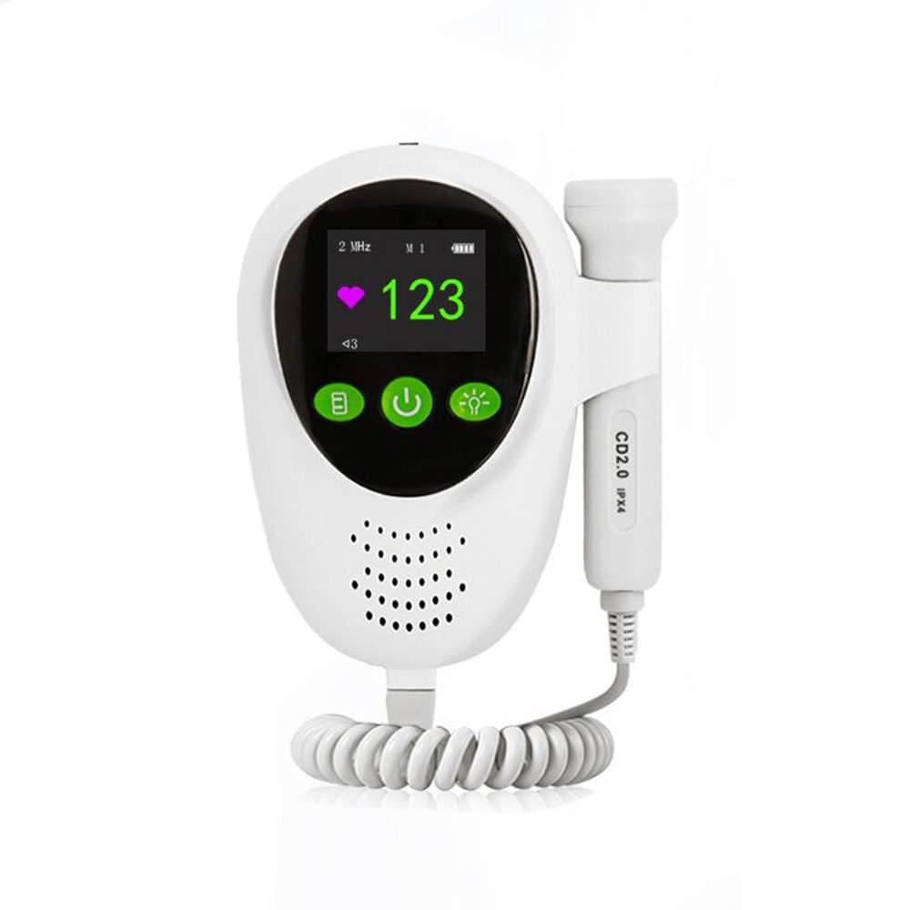 Baby Monitor Ultrasound Doppler Fetal Heart Rate Monitor Potable Heart Detector Fetusvoice