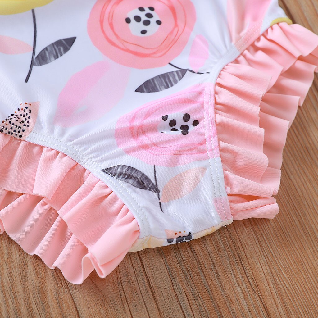 Toddler Kids Baby Girls Flower Bikini Swimwear Swimsuit Bathing Suit Beachwear Beach Romper One-piece Cute Bikini