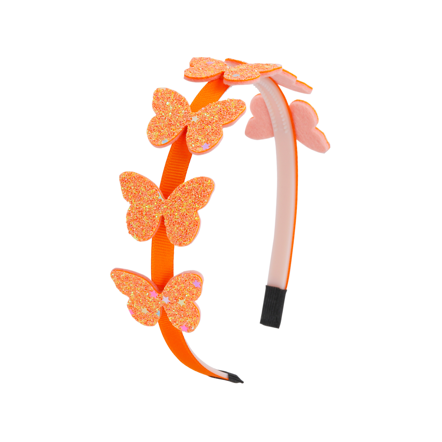 Diademas de mariposa para niñas, diadema brillante con forma de mariposa, diademas con dientes de plástico, accesorios para el cabello para niñas y niños: Lavanda