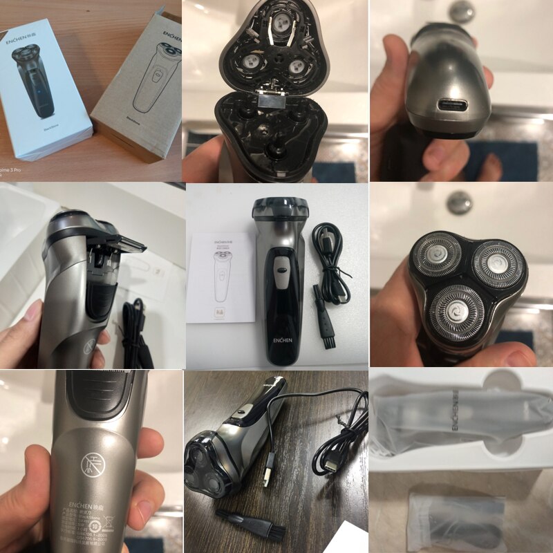 Elektrisch scheerapparaat xiao-mi voor mannen elektrisch scheerapparaat baardtrimmer scheermes 3d zwevende mesjes usb oplaadbare scheerapparaat baard 4