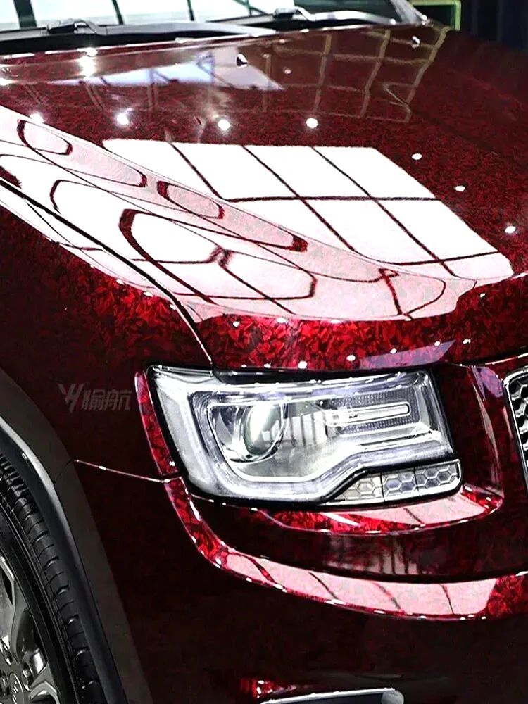 Geschmiedete Kohlefaser-Vinylfolie für Auto und Motorrad, selbstklebendes Vinyl, luftblasenfrei, silberfarben, blau, schwarz, geschmiedete Carbon-Autoverpackungsfolie