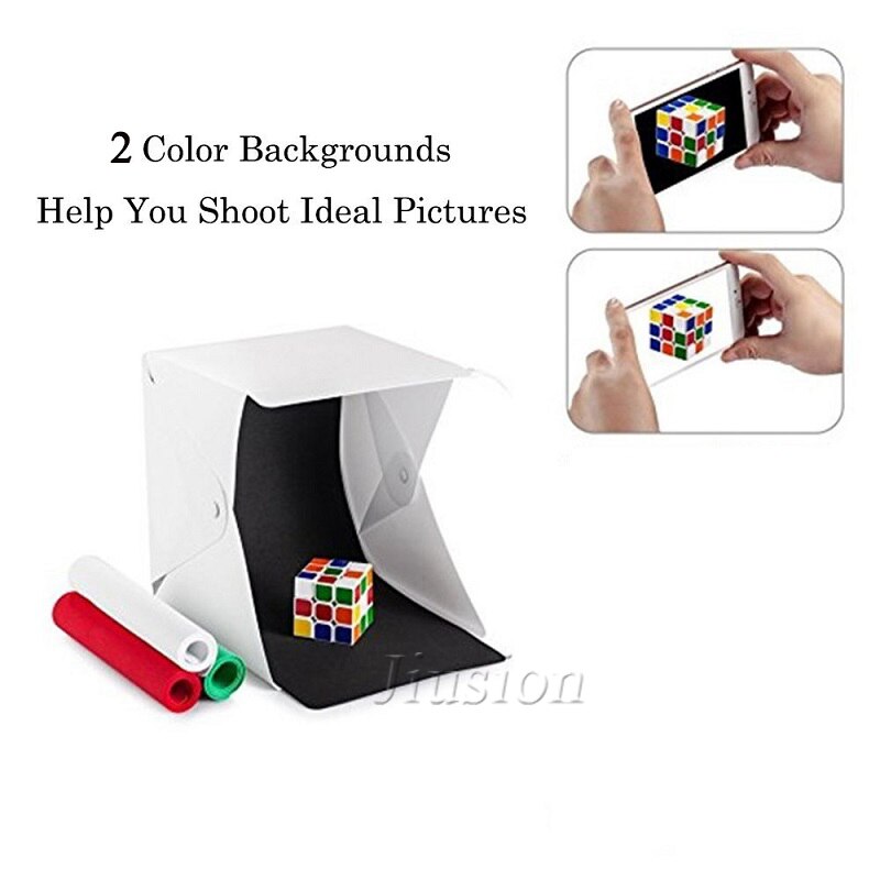 Mini Folding Led Light Box Fotografie Photo Studio Soft Box 22*23 Led + Verlichting Tent Kamer Lightbox Accessoires voor Dslr Camera