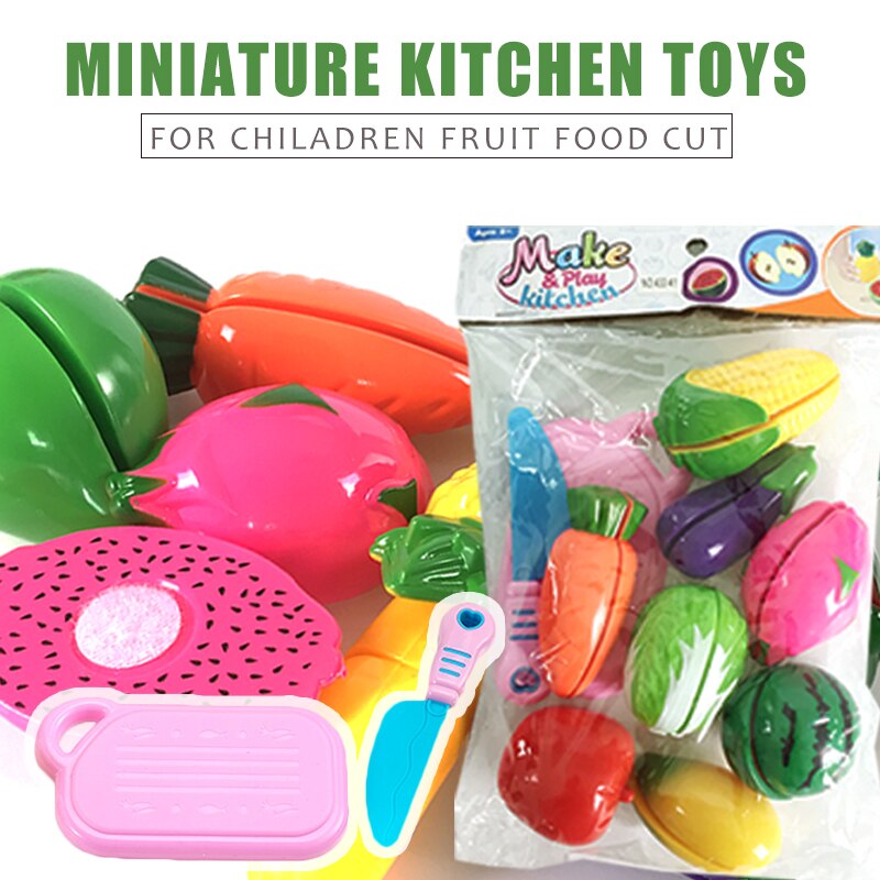 10 PCS Pretend Play Plastic Voedsel Speelgoed Snijden Fruit Groente Voedsel Pretend Play Kinderen Voor Kinderen