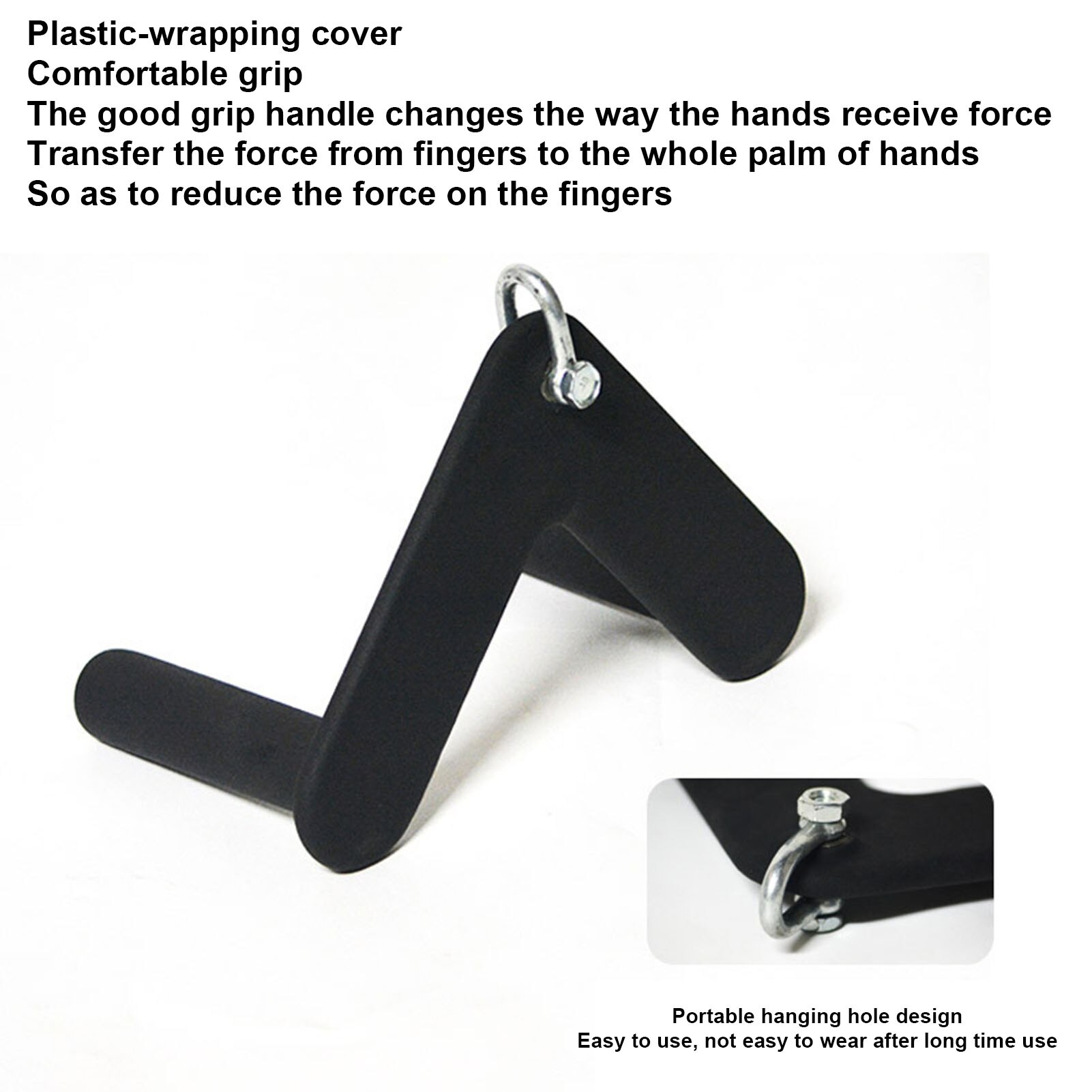 V Shaped Press Down Bar Multi Gym Weight Lifting Workout V-Bar 360 Rotating Rowing Machine Bar Pully Cable Machine Attachment