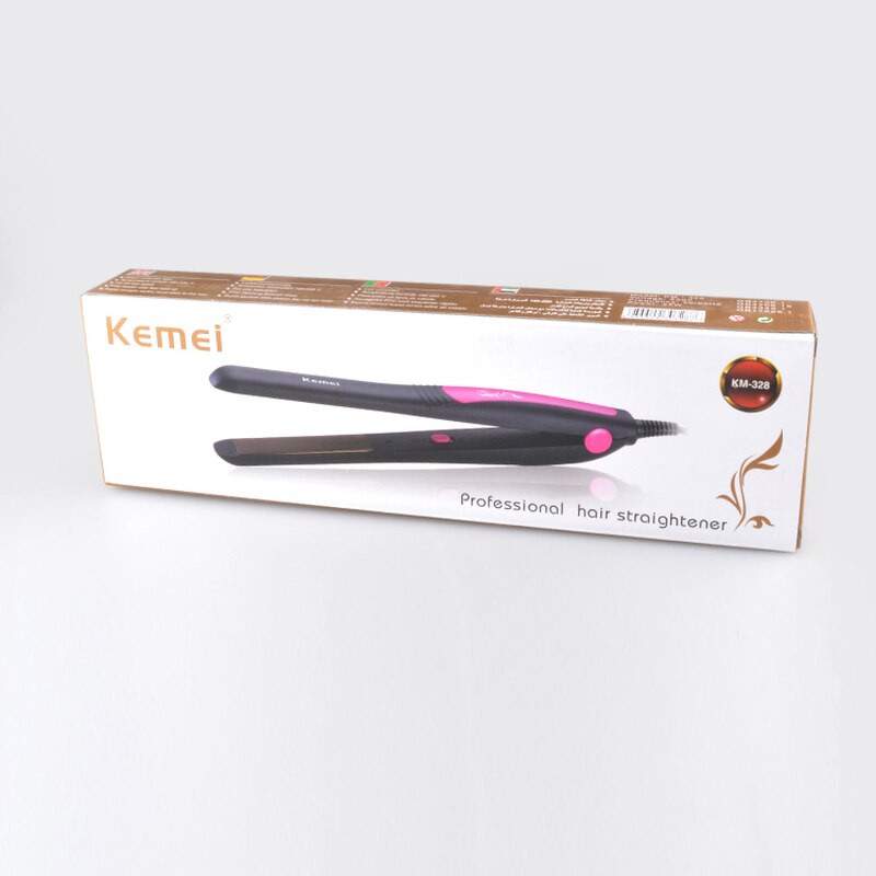 Kemei-plancha de pelo Km-328 alisadora portátil, herramientas de estilismo