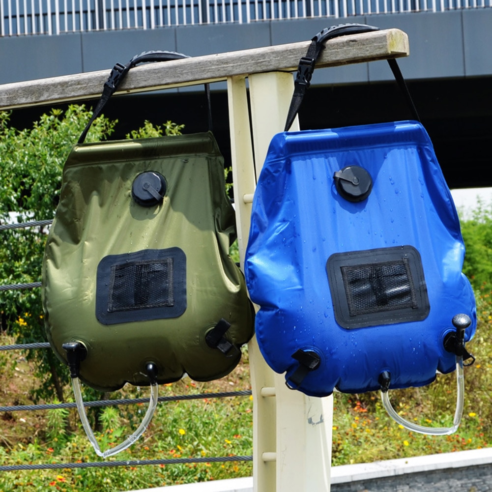 Faltbare 20L Solar- Wasser Lagerung Container Taschen Tragbare Heizung Dusche Taschen draussen Lager Heizung Dusche Taschen