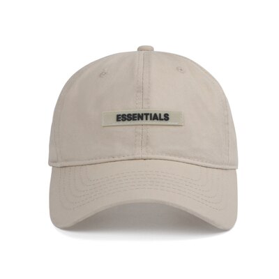 Essentials 100% 1:1 Knitted Hat Baseball Cap Fog Dad Hat Kanye West Jerry Lorenzo hip hop cotton high street: Tan Rubber Cap