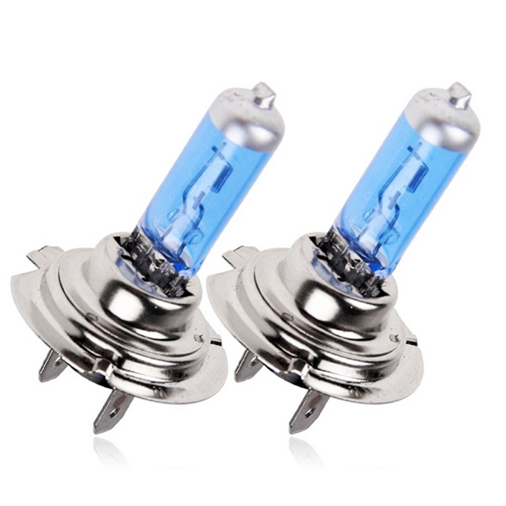 2pcs H7 Halogen Lamp 5000K 12V 55W Xenon Dark Blue Super White Quartz Glass Car Headlight Replacement Bulb Auto Lamp