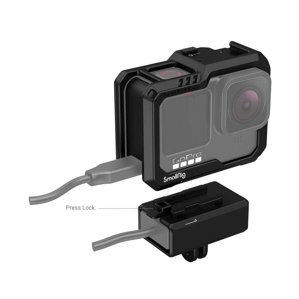 Smallrig Zwart Volledige Action Camera Kooi Voor Gopro HERO9/Gopro HERO10 3083