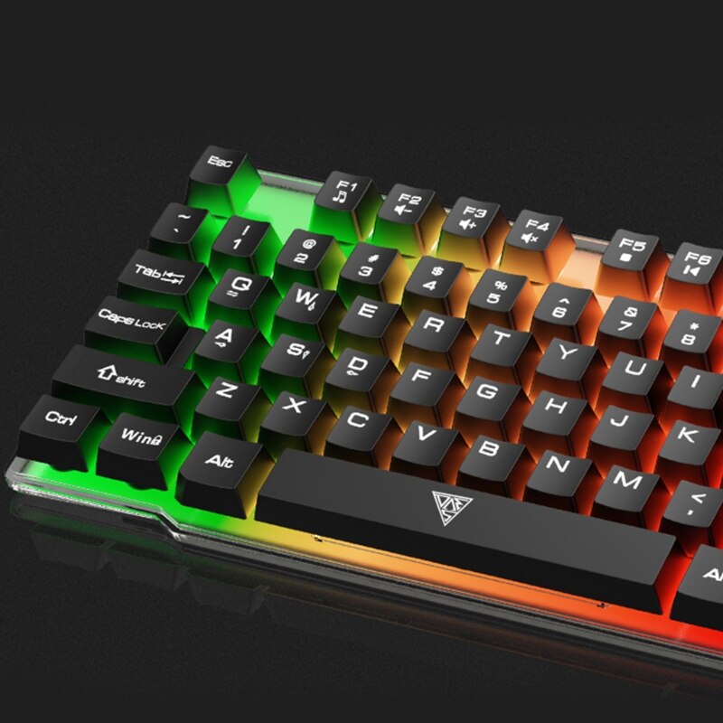Wired Luminous Gaming Keyboard and Mouse Combo Mechanical Feel Rainbow Backlit B03C