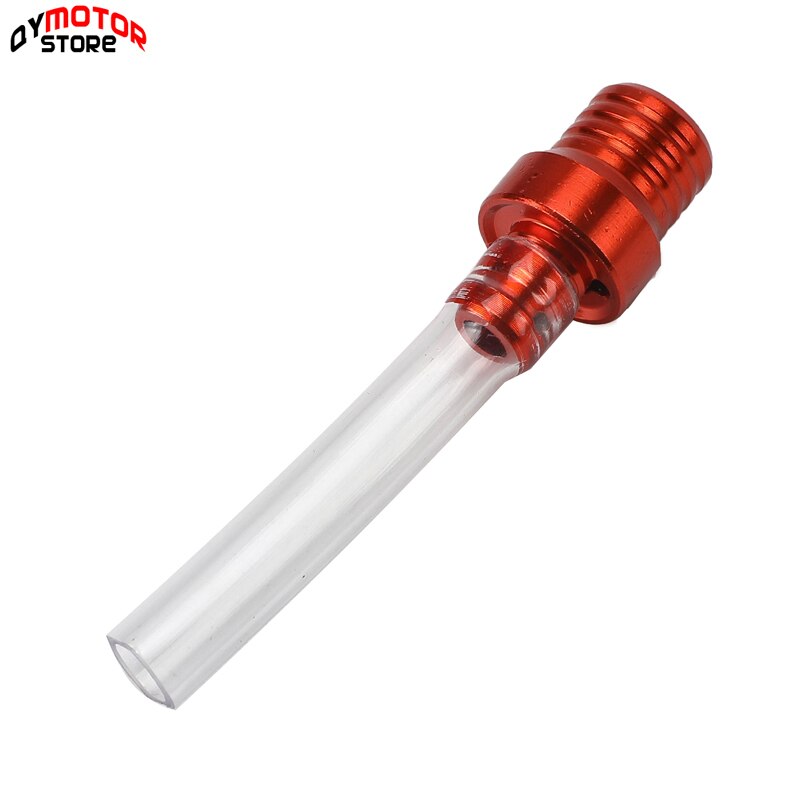 Brand Universal Motorcycle Gas Petrol Fuel Cap 2 Way Valves Vent Breather Hoses Tubes For Motocross ATV Quad Dirt Pit Bike: orange