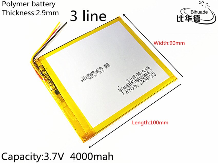 3 line Polymer lithium batteries 3.7V 4000mAh 2990... – Grandado