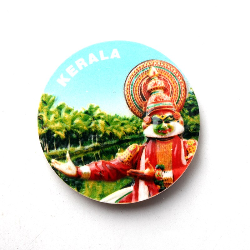 fridge magnets 3d Resin refrigerator stick Kerala India refrigerator tourist souvenirs porcelain dolls collection