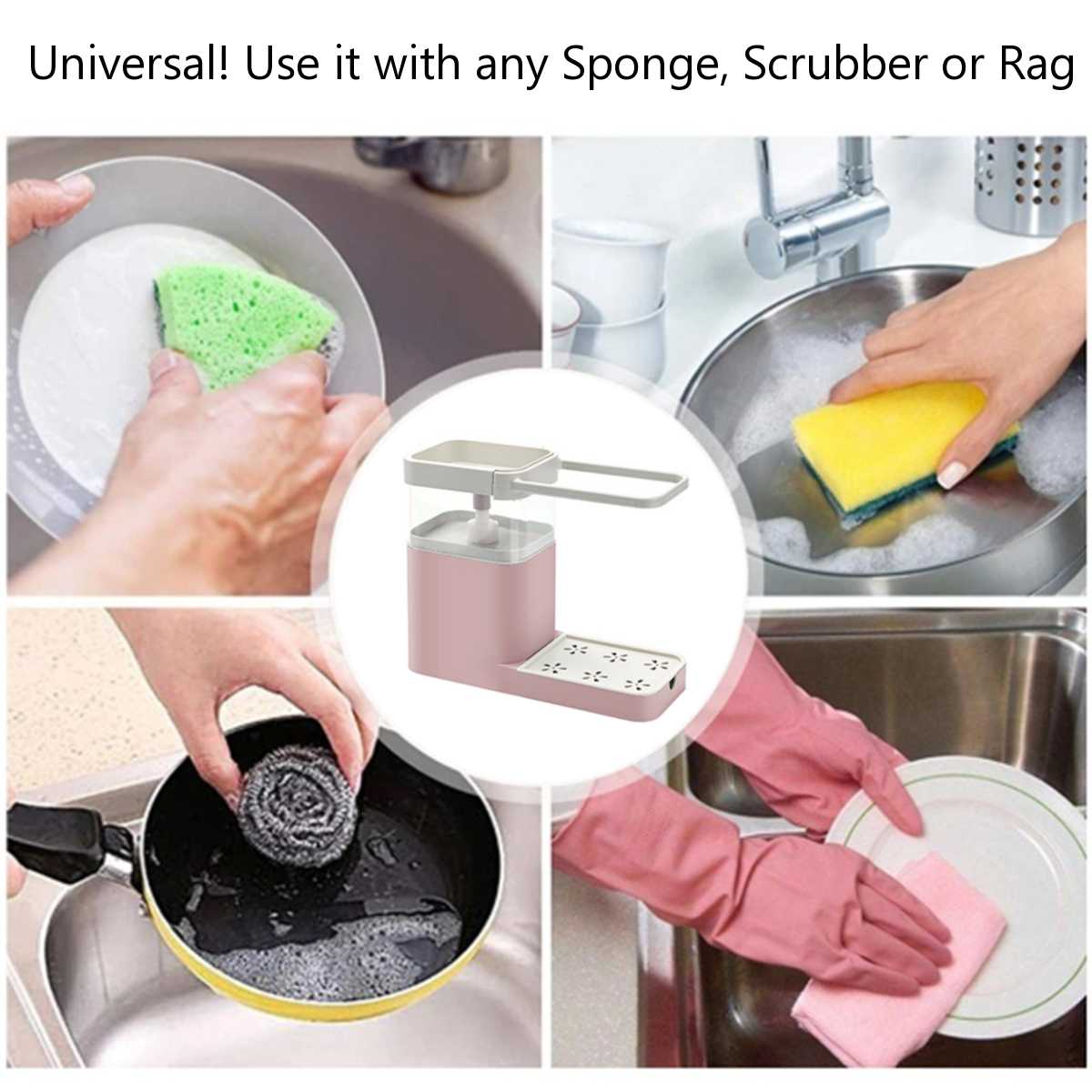 Storage Shelf Sponge Holder Draining Sink Box Kitc... – Grandado