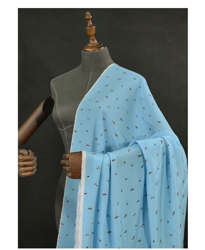 100cm*135cm floral silk material soft summer dress shirt fabric crepe