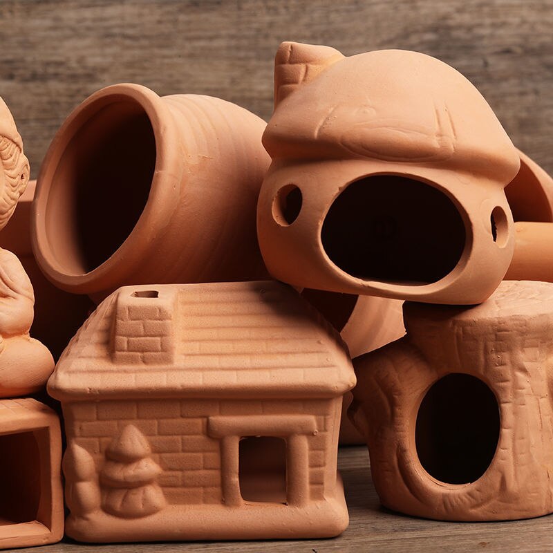 Akwarium mini ceramiczne zbiorniki ryby krewetki dom gniazdo tarło hodowla jaskinia glina garnki ozdoba robić akwarium ozdoby ozdoby