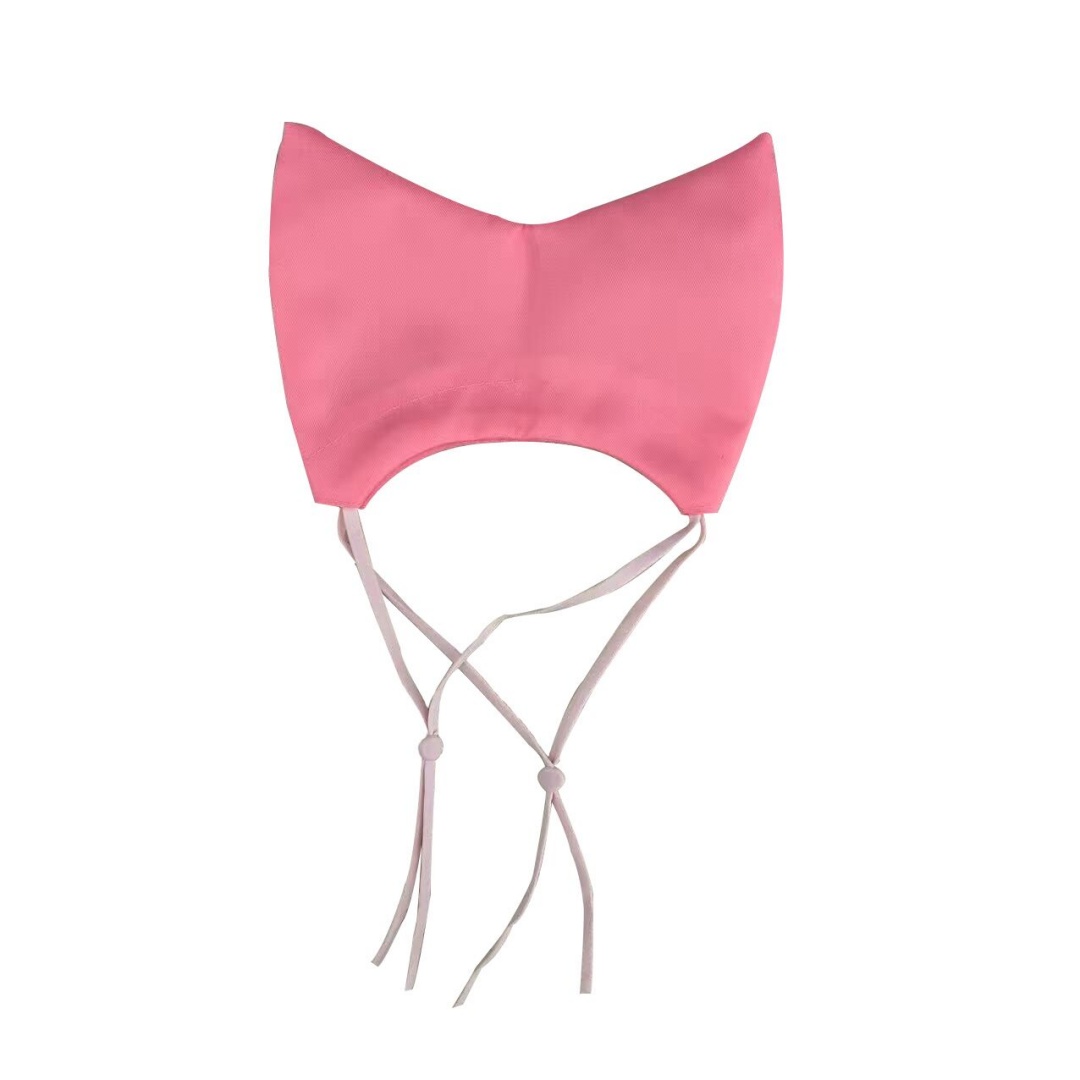 Cat Shower CapAdjustable Pet Grooming Hat Waterproof Bathing Hat with Ear Cover Cat Bathing Raining Cap: Pink