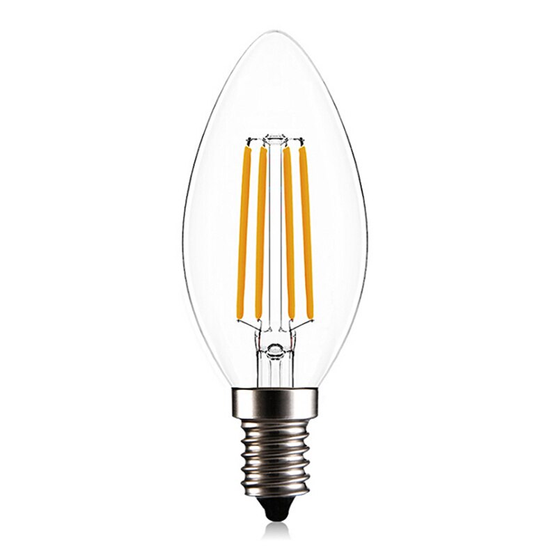 LED Filament Candle Light Bulb E14 220V 2W 4W Edison Bulb Retro Antique Vintage Style Cold White Warm White Lamp