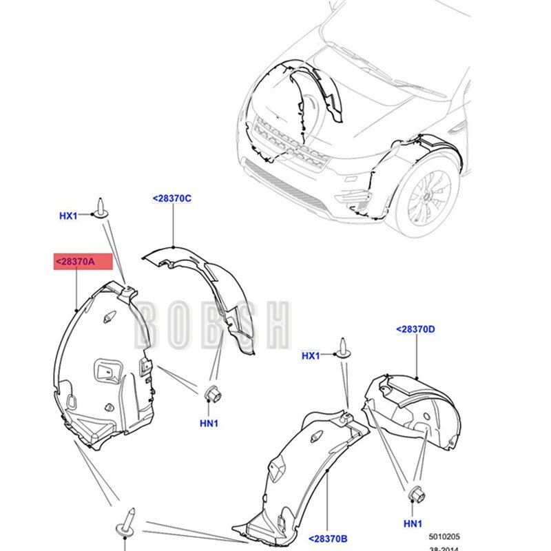 Auto Spatbord-Splash Plaat-Wiel Shell 2015lan Dro Verd Isc Ove Ry Voorspatbord Voering Tire Fender Spatbord wiel Voering