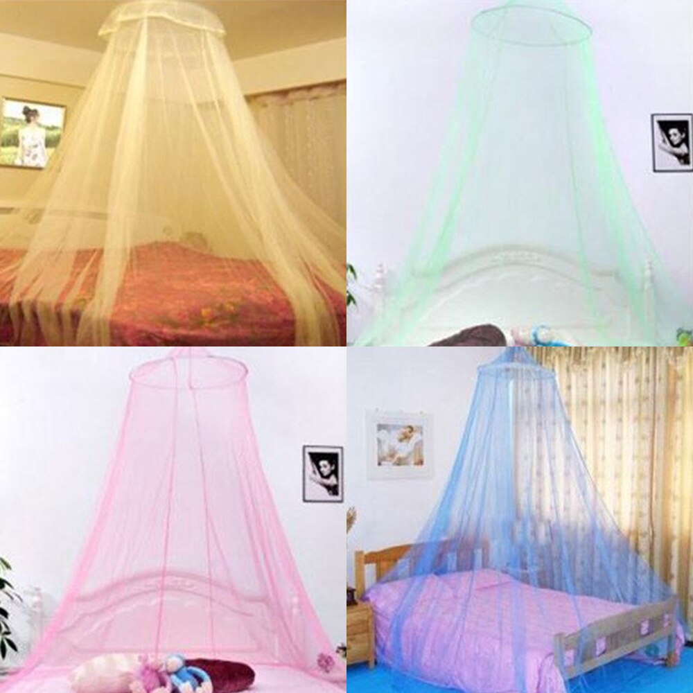 Zomer Prinses Plafond Klamboe Opknoping Ronde Kant Luifel Bed Netting Comfy Hung Dome Klamboe Wieg 60x250x820cm