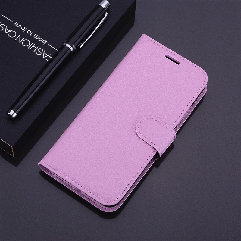 Funda Huawei Y6 Funda Huawei Mya-L41 Funda de cuero PU Funda con tapa para Huawei Y6 Mya-L41 Mya-L11 Fundas de teléfono coque: Pink