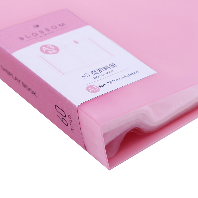 Deli 72408/72409 A3 Clear book clip files documents files storage folder date book 40 shees & 60 sheets 3 colors optional