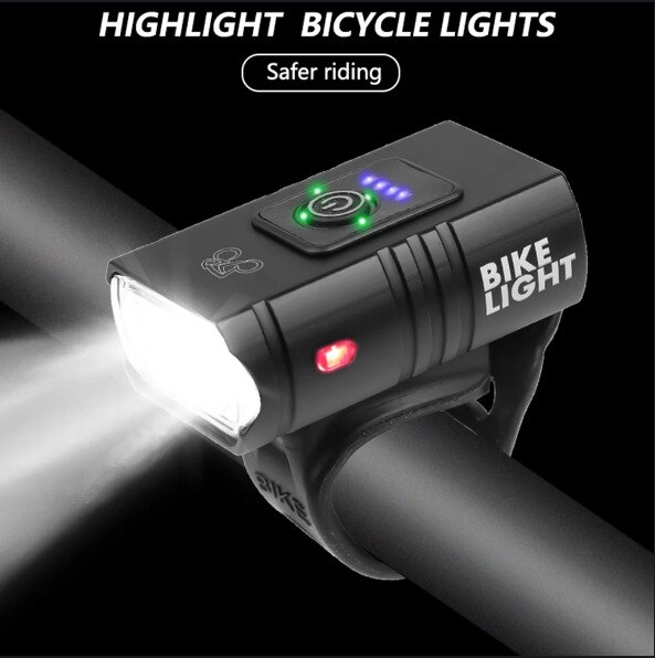 T6 Led Fietslicht Usb Oplaadbare Power Display Mountain Road Bike Front Lamp Zaklamp Fietsen Apparatuur