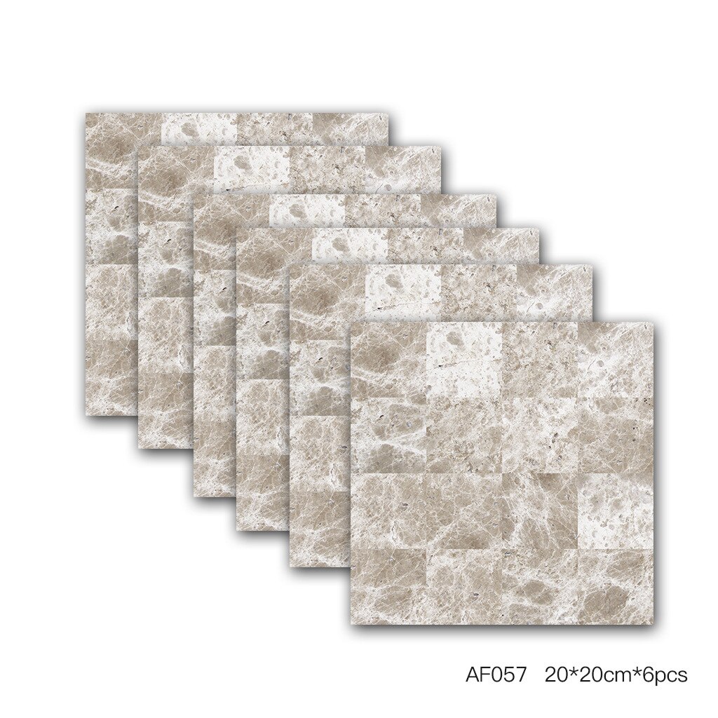 Waterproof 3D Marble Retro Pattern Bathroom Tile Sticker Floor Wall PVC Wall Decals Home Decorative DIY 3D Self Adhesive 20cm: Green