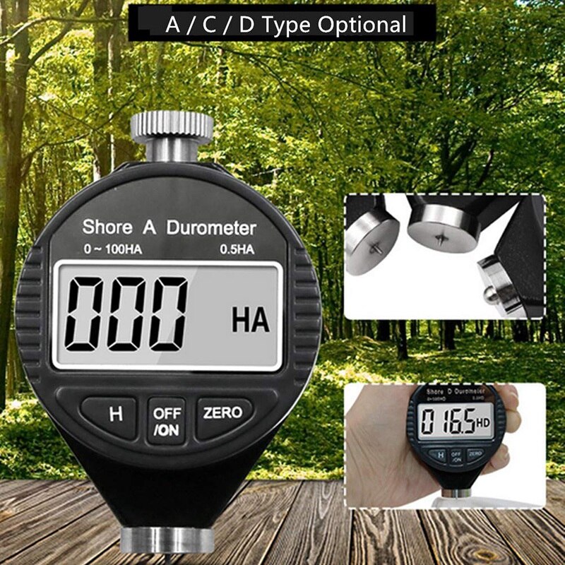 Portable 0-100HD Shore Hardness Digital Hardness Meter Durometer Hardness Tester with LCD Display