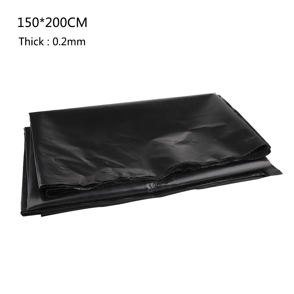Black Pond Liner Water Garden Fish ponds Streams 0.2mm Thicken Waterproof Pond Liner HDPE Rubber Fish Pool Film