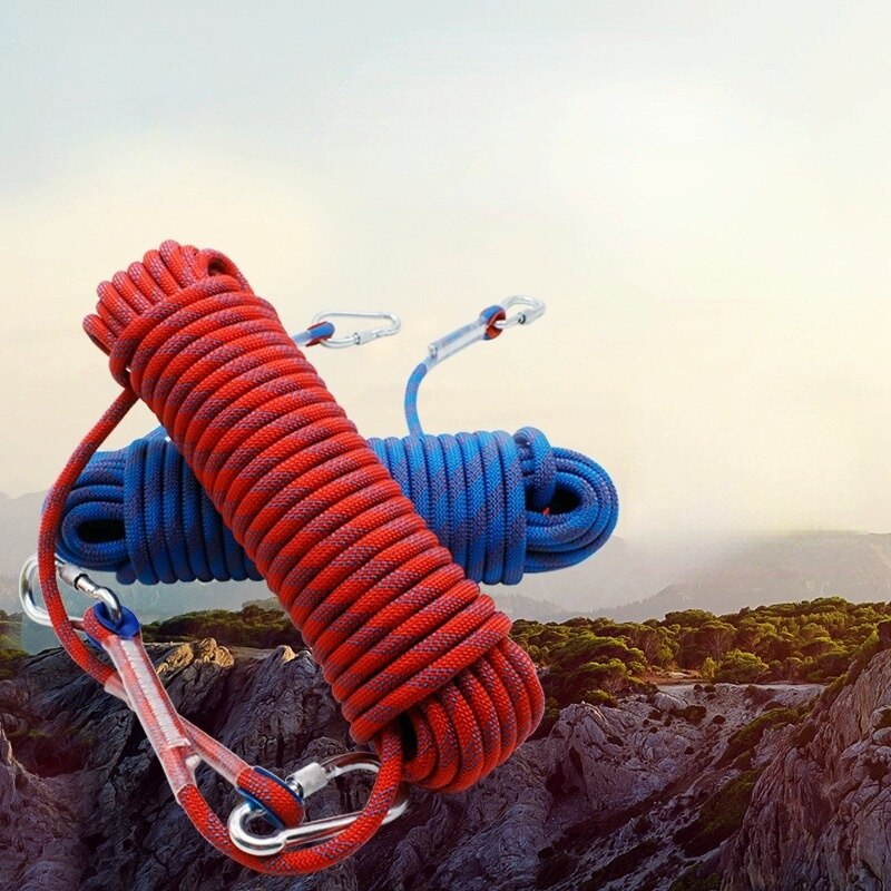 Corde d'escalade de 10m/20m/30m, diamètre de 9mm, résistante à l'usure, outil de randonnée d'urgence en plein air, nouveauté 2022