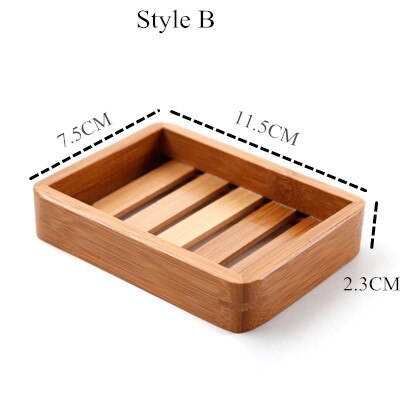 Jabonera de madera para baño, caja de jabón de drenaje Manual de bambú Simple creativa, bandeja de jabón, inodoro, jabonera de madera japonesa: style B