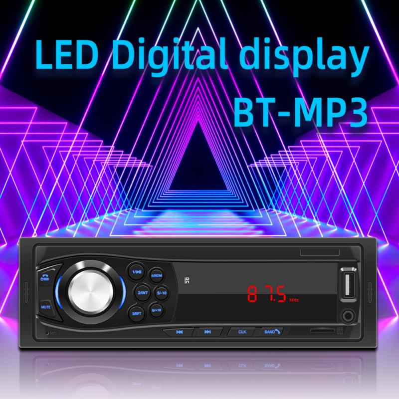 SWM-1028 radio samochodowe 1hałas TF karta USB wejście Aux 12V FM MP3 Autoradio odtwarzacz multimedialny