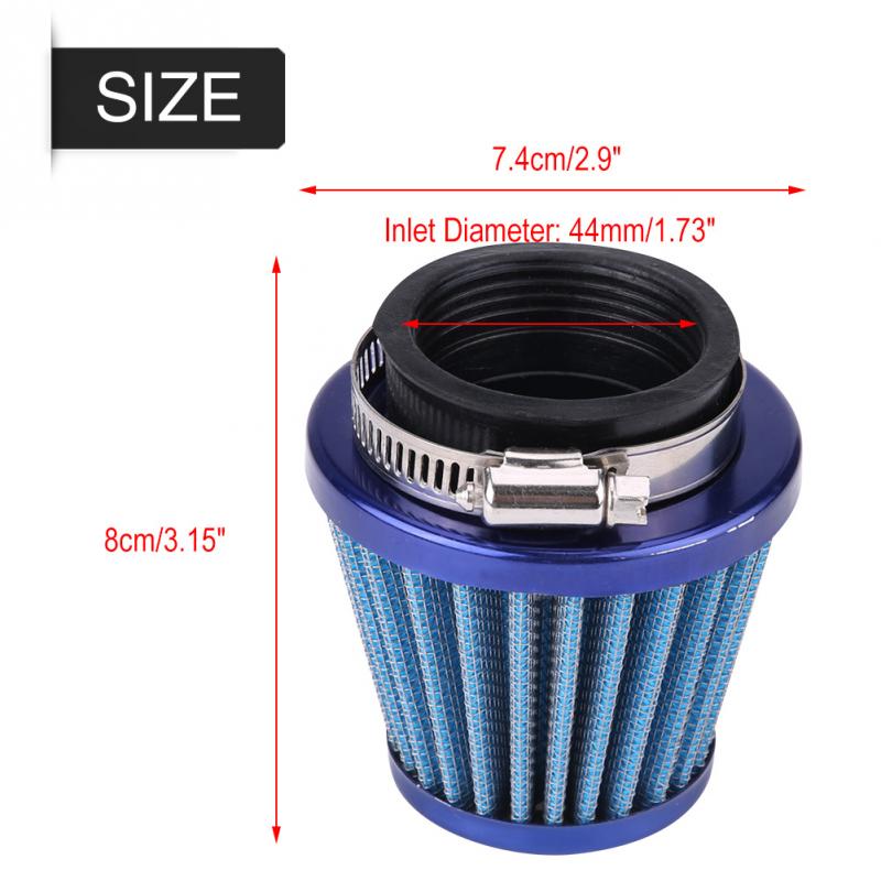 44mm motorcyklar luftfilter för  gy6 150cc atv quad 4 wheeler go kart buggy skoter moped motorcykel luftfilter motortillbehör