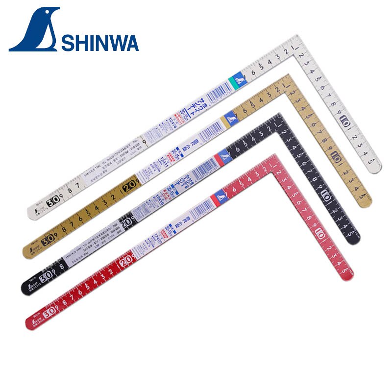 Penguin SHINWA Carpenter&#39;s Squares Curve Ruler 30*15cm Reverse Angle Scale 12400 12416 12411 12476