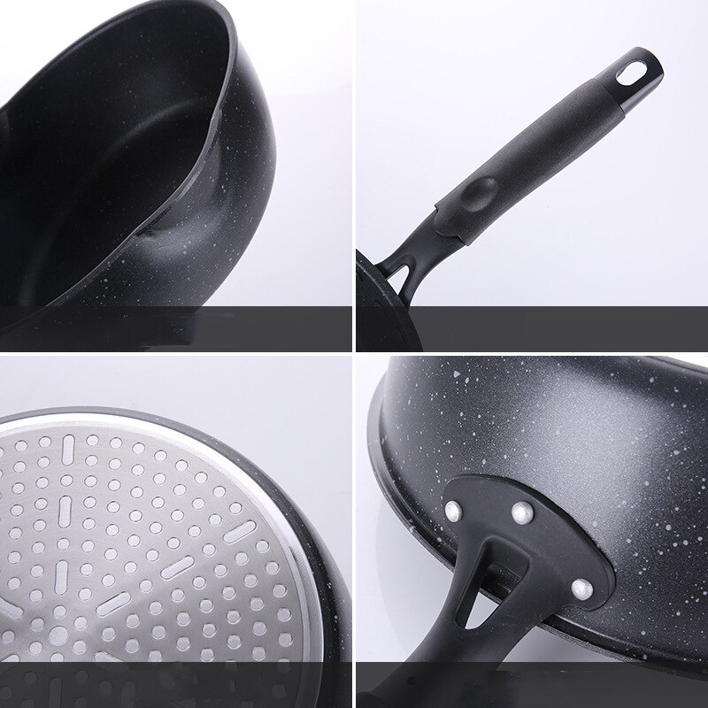 Keelorn 20Cm Maifan Stone Wok Non-stick Pan Pannen Soep Pot Koekenpan Multifunctionele Keuken pot Algemeen Gebruik Voor Gas