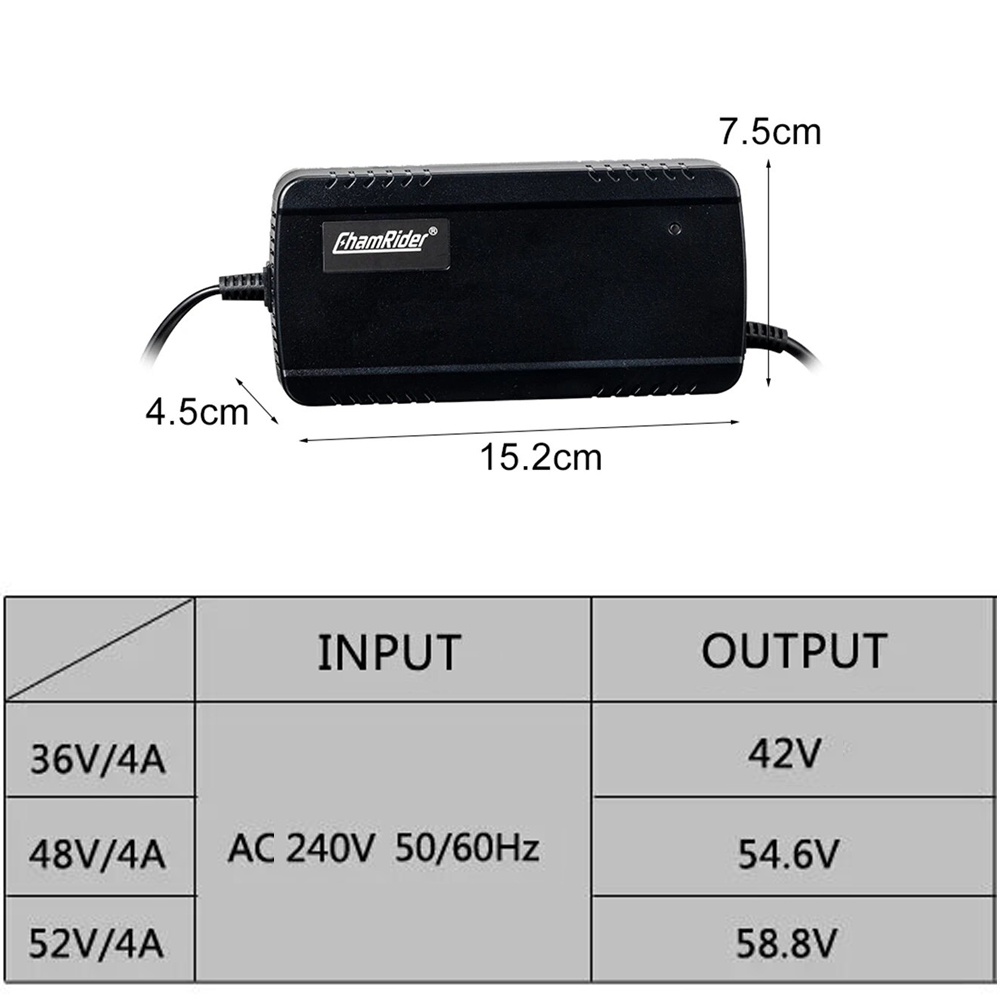 36V 48V 52V Lithium Battery wide voltage Charger for Electric Bike, Li-ion Battery Pack, 42V, 54.6V, 58.8V, DC, XLR