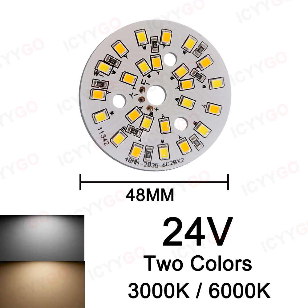 10 Uds DC12V DC24V lámpara cuentas bombilla LED 1W 3W 5W 7W brillo tablero de luz adecuado para bombillas Led Downlight soldadura cable de alimentación: 2-2,4 V / Plata