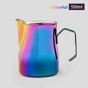 550ml 750ml Milk Frothing Jug Espresso Coffee Pitcher Barista Craft Coffee Latte Stainless Steel Espresso Milk Jug: Colorful 550ml