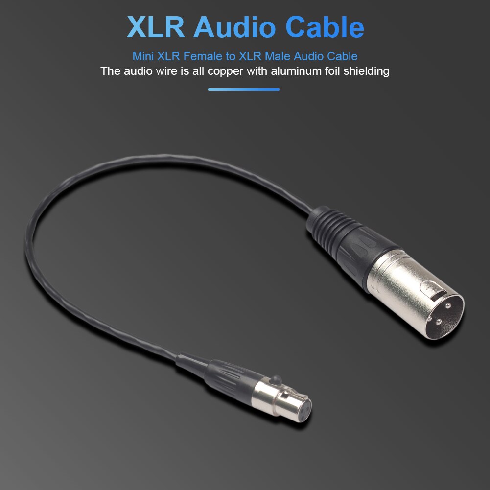 mini xlr female to xlr male audio cable 0.3 m xk101K17-03 usb adapter adapter metal head audio cable