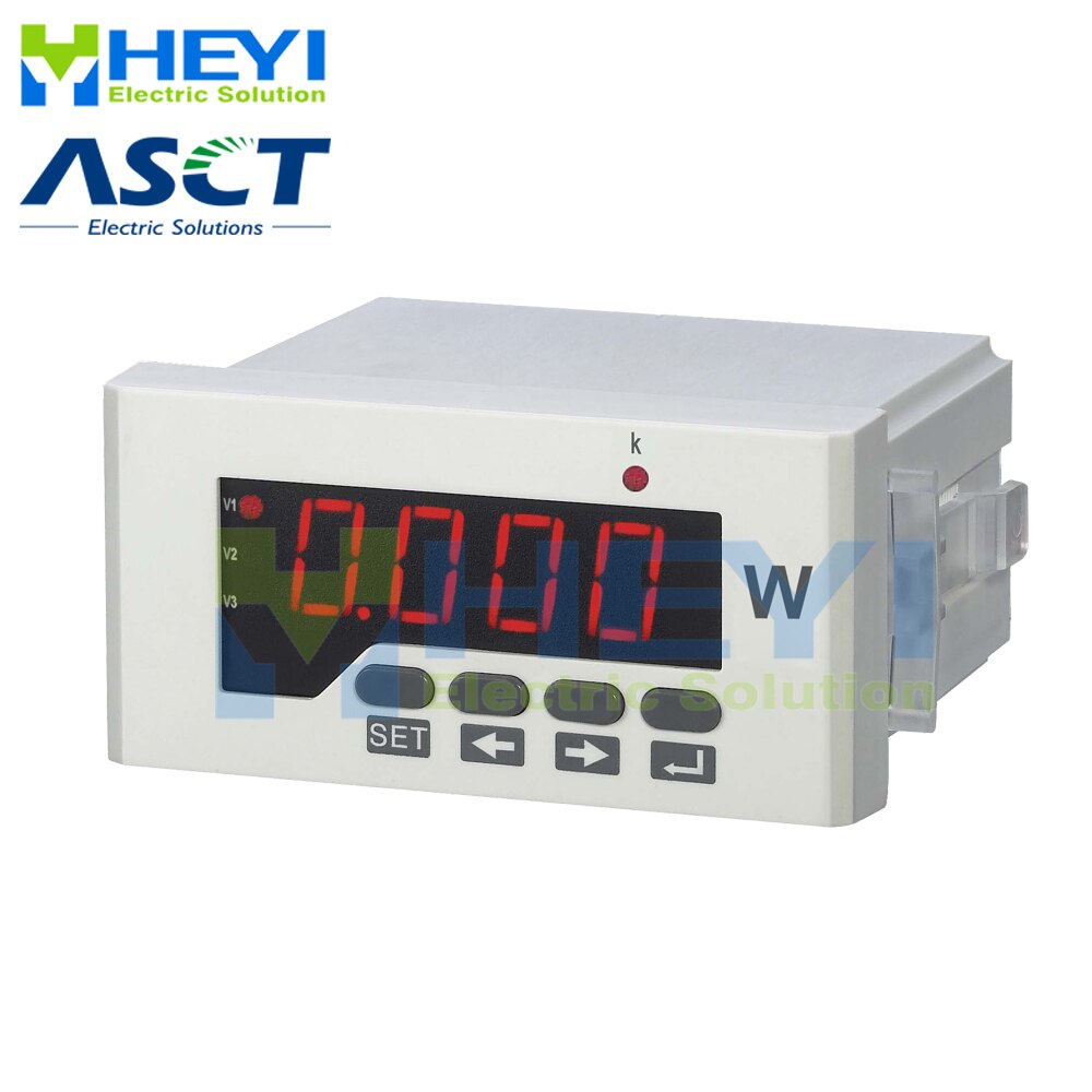 3 phase LED digital Active power meter 48*96 mm Class 0.5 three phase digital panel meter
