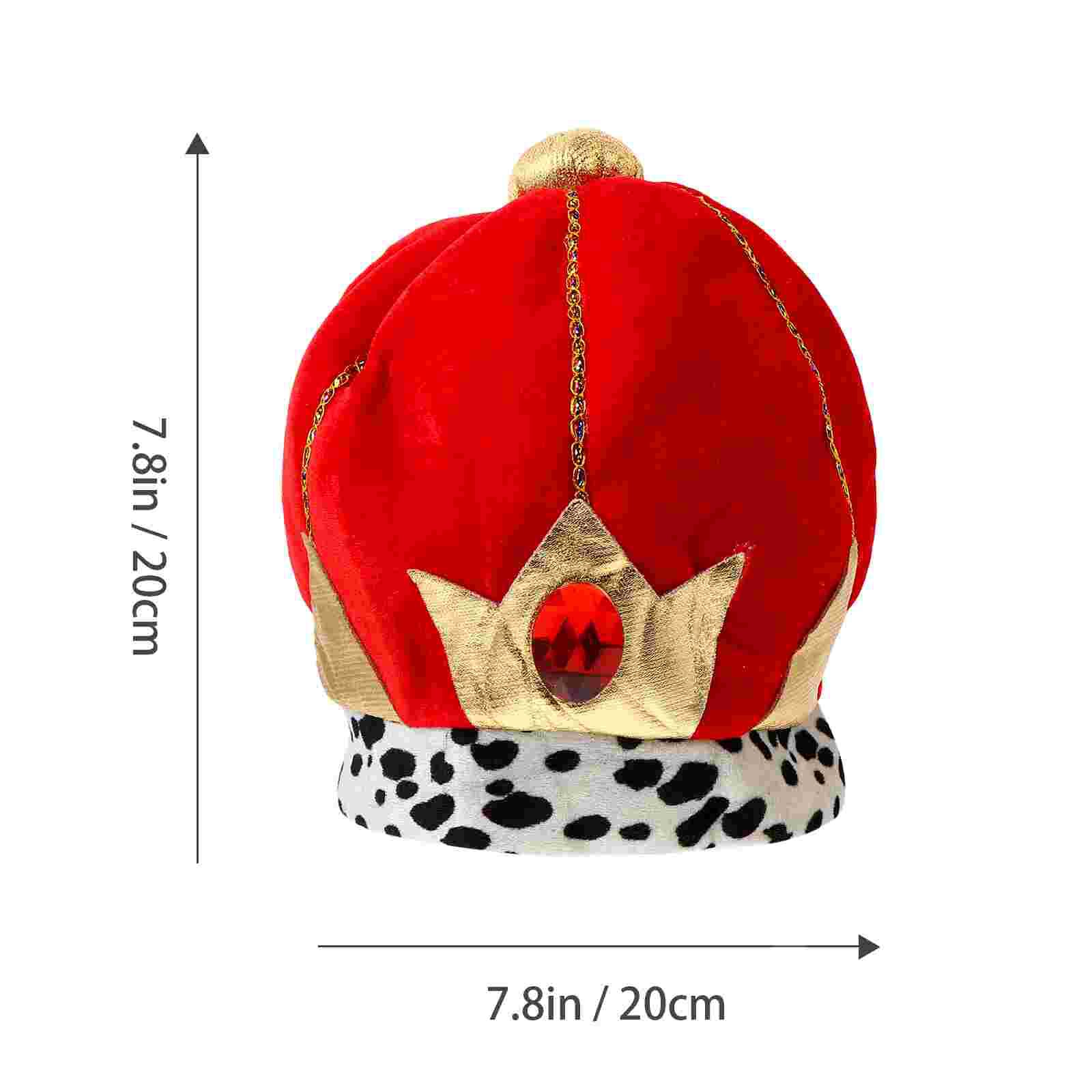 King Crown Decor Cloth Dress-up Cosplay Costume Hat Decorative King Crown Hat